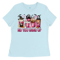 Baby Blue No you hang up coffee cups Ladies Tee - MaliasSmallBusiness