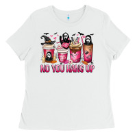 White No you hang up coffee cups Ladies Tee - MaliasSmallBusiness