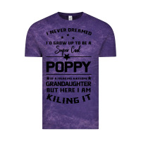 Cloud Purple Super Cool Poppy Of A Freaking Awesome Granddaugh Vintage Tee - Bettercallsaul
