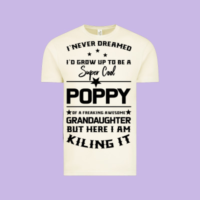 Super Cool Poppy Of A Freaking Awesome Granddaugh Vintage Tee Designed By Bettercallsaul