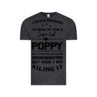 Vintage Black Super Cool Poppy Of A Freaking Awesome Granddaugh Vintage Tee - Bettercallsaul