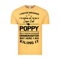 Vintage Mustard Super Cool Poppy Of A Freaking Awesome Granddaugh Vintage Tee - Bettercallsaul
