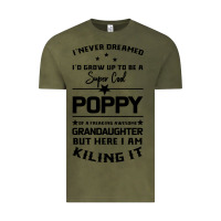 Vintage Olive Super Cool Poppy Of A Freaking Awesome Granddaugh Vintage Tee - Bettercallsaul