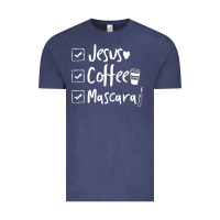 Vintage Denim Checklist Jesus Coffee Mascara Vintage Tee - trangStudio