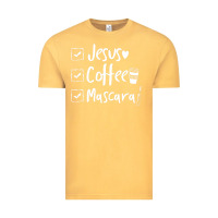 Vintage Mustard Checklist Jesus Coffee Mascara Vintage Tee - trangStudio