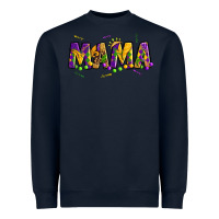 Navy mama mardi gras Heavyweight Sweatshirt - OliviaCreatesArt