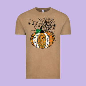 Halloween Pumpkin Music Symbols Music Teacher Halloween T Shirt Copy Vintage Tee Designed By Trangstudio