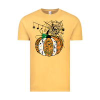 Vintage Mustard halloween pumpkin music symbols music teacher halloween t shirt copy Vintage Tee - trangStudio