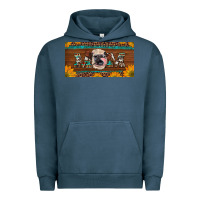 Pigment Midnight Navy western heifer mom with sunflowers and turquoise license plate Urban Hoodie - Artiststas