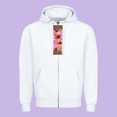 American Football With Lightning Bolt  Pen Wrap Zipper Hoodie Designed By Bundleandbundleshop