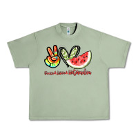 Oil Green Peace love watermelon Urban Heavy Tee - NancyCooperArtShop