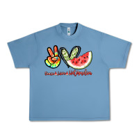 Pebble Blue Peace love watermelon Urban Heavy Tee - NancyCooperArtShop