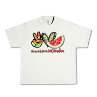 Pistachio Peace love watermelon Urban Heavy Tee - NancyCooperArtShop