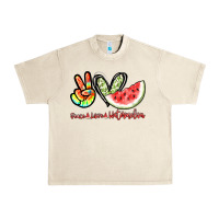 Sandshell Peace love watermelon Urban Heavy Tee - NancyCooperArtShop