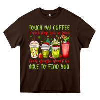 Chocolate Brown christmas characters coffee cups Heavy Core Tee - MaliasSmallBusiness
