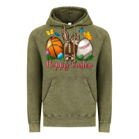 Vintage Olive Happy Easter sports with butterfly Vintage Hoodie - NancyCooperArtShop