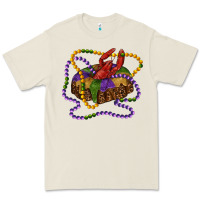 Bone mardi gras craw fish king cake with leopard Premium Tee - RanaPortraitStore