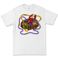 White mardi gras craw fish king cake with leopard Premium Tee - RanaPortraitStore
