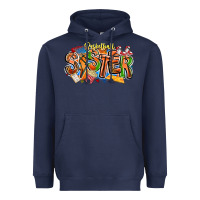 Navy basketball sister Heavyweight Hoodie - CowhideDigitalArt