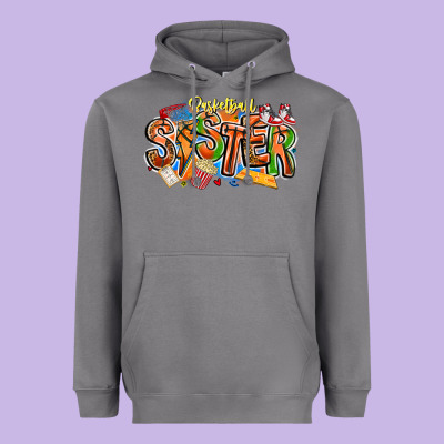 Basketball Sister Heavyweight Hoodie Designed By Cowhidedigitalart