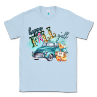 Dusty Blue Happy Fall YALL Pumpkin Truck Shirt Classic Tee - Bettercallsaul