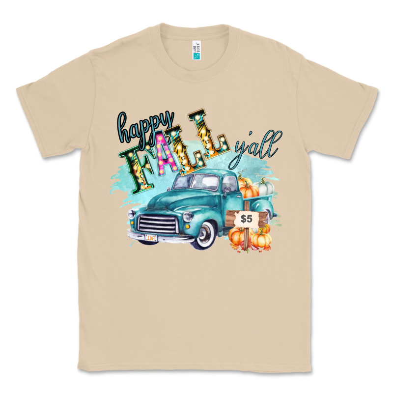 Happy Fall Yall Pumpkin Truck Shirt Classic Tee by Bettercallsaul | Teevron