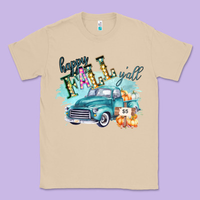 Happy Fall Yall Pumpkin Truck Shirt Classic Tee Designed By Bettercallsaul