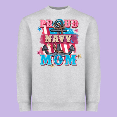 Proud Navy Mom Mother's Day Heavyweight Sweatshirt Designed By Fadigitalartstudio