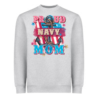 Heather Grey Proud navy Mom Mother's Day Heavyweight Sweatshirt - FaDigitalArtStudio