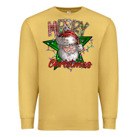 Antique Gold festive santa claus greeting Premium Sweatshirt - CowhideDigitalArt