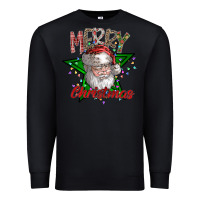 Black festive santa claus greeting Premium Sweatshirt - CowhideDigitalArt