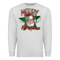 Dove Grey festive santa claus greeting Premium Sweatshirt - CowhideDigitalArt