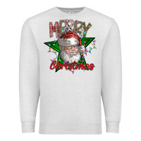 Oatmeal Heather festive santa claus greeting Premium Sweatshirt - CowhideDigitalArt