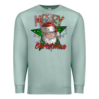 Seafoam festive santa claus greeting Premium Sweatshirt - CowhideDigitalArt