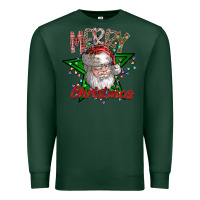 Sports Green festive santa claus greeting Premium Sweatshirt - CowhideDigitalArt