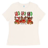 Bone Ho ho ho Reindeer Ladies Tee - NancyCooperArtShop