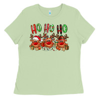 Matcha Ho ho ho Reindeer Ladies Tee - NancyCooperArtShop