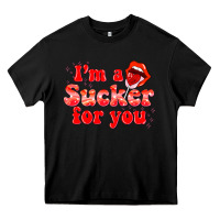 Black im a sucker for you valentines the day Heavy Core Tee - NancyCooperArtShop