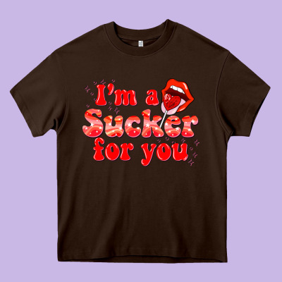 Im A Sucker For You Valentines The Day Heavy Core Tee Designed By Nancycooperartshop