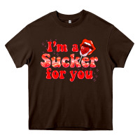 Chocolate Brown im a sucker for you valentines the day Heavy Core Tee - NancyCooperArtShop
