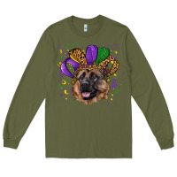 Army Green Mardi gras hat german shepherd Long Sleeve Tee - RanaPortraitStore