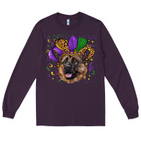 Plum Mardi gras hat german shepherd Long Sleeve Tee - RanaPortraitStore