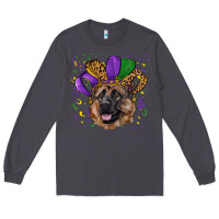 Smoke Mardi gras hat german shepherd Long Sleeve Tee - RanaPortraitStore