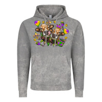 Cloud Rock Mardi Gras heifers Vintage Hoodie - NancyCooperArtShop