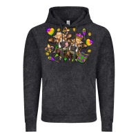 Vintage Black Mardi Gras heifers Vintage Hoodie - NancyCooperArtShop