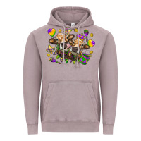 Vintage Zinc Mardi Gras heifers Vintage Hoodie - NancyCooperArtShop