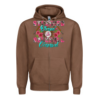 Chestnut stressed blessed & baseball obsessed Zipper Hoodie - BundleAndBundleShop