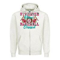 Stressed Blessed & Baseball Obsessed Zipper Hoodie | Teevron