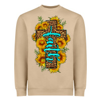 Mushroom faith sunflower leopard cross olivia Heavyweight Sweatshirt - OliviaCreatesArt