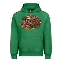 Emerald leopard cowhide glitter patches Urban Hoodie - Artiststas